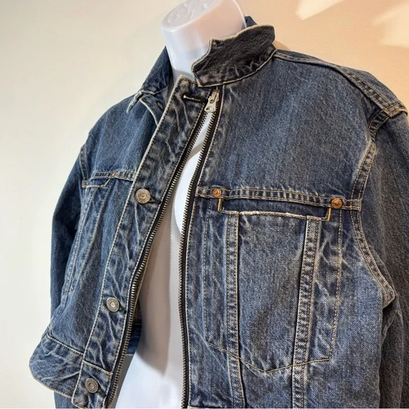 Moussy Vintage Blue Denim Jean Jacket - Picture 10 of 14